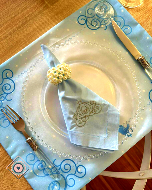 Plato Principal 28cm Transparente Colección Cristal Perlas