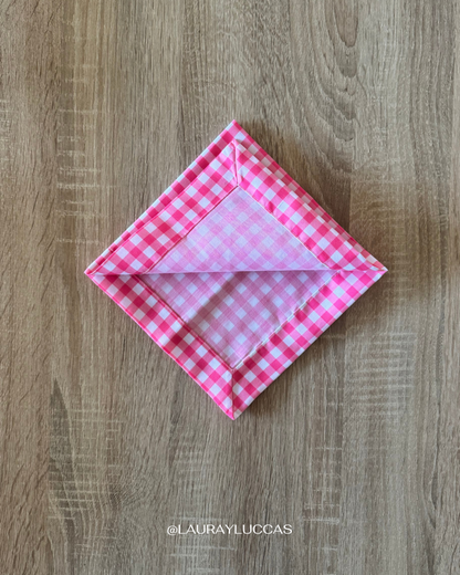 Servilleta de Tela Estampada Picnic Rosado