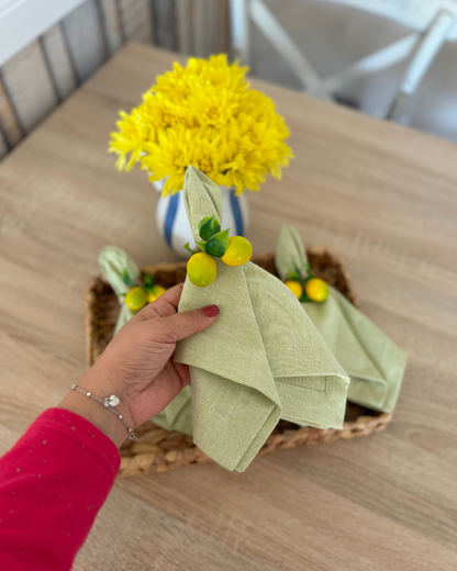 Servilleta de Tela en lino de algodón verde (Portugal)