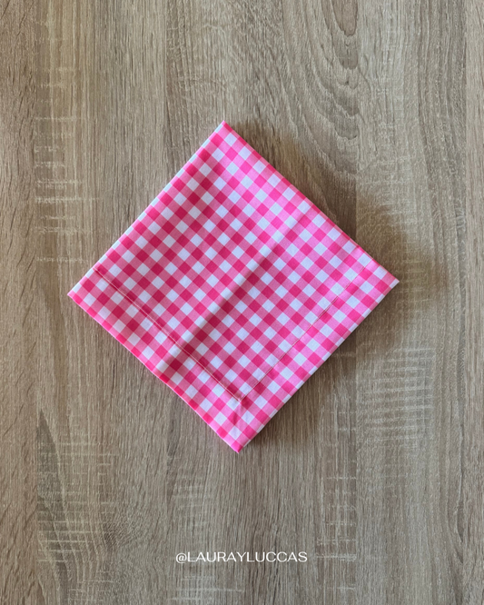 Servilleta de Tela Estampada Picnic Rosado