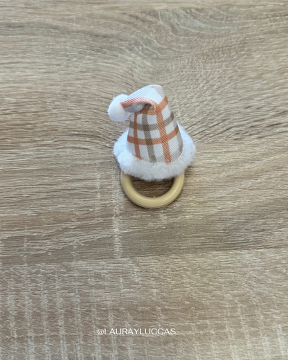 Porta servilletas Gorrito Navideño Cuadrillé verde agua Ginger