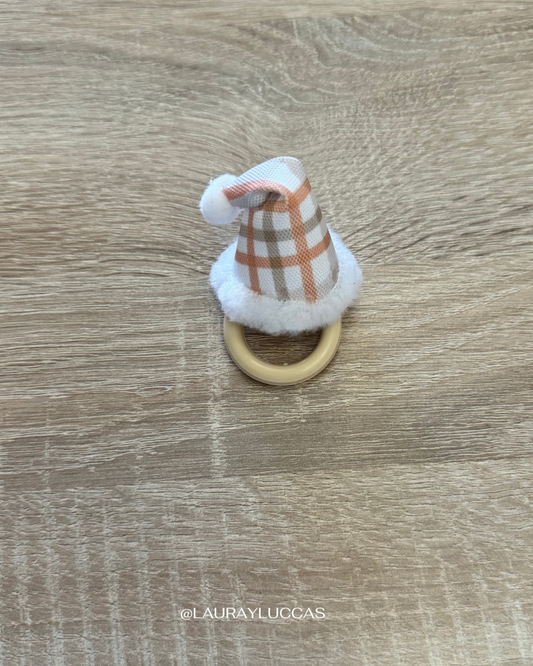Porta servilletas Gorrito Navideño Cuadrillé verde agua Ginger