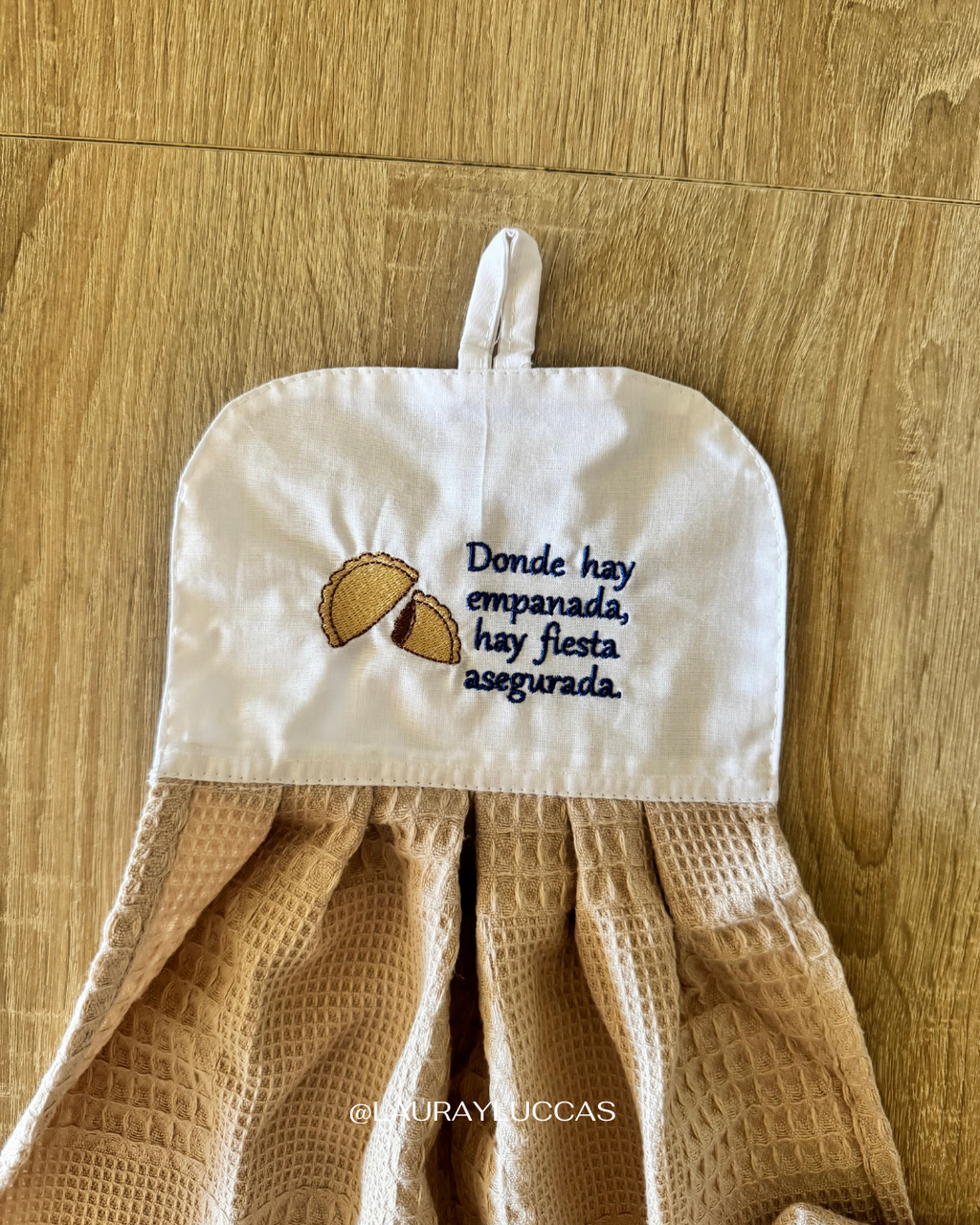 Kit de Toalla colgante seca manos y paño de cocina Donde hay empanada