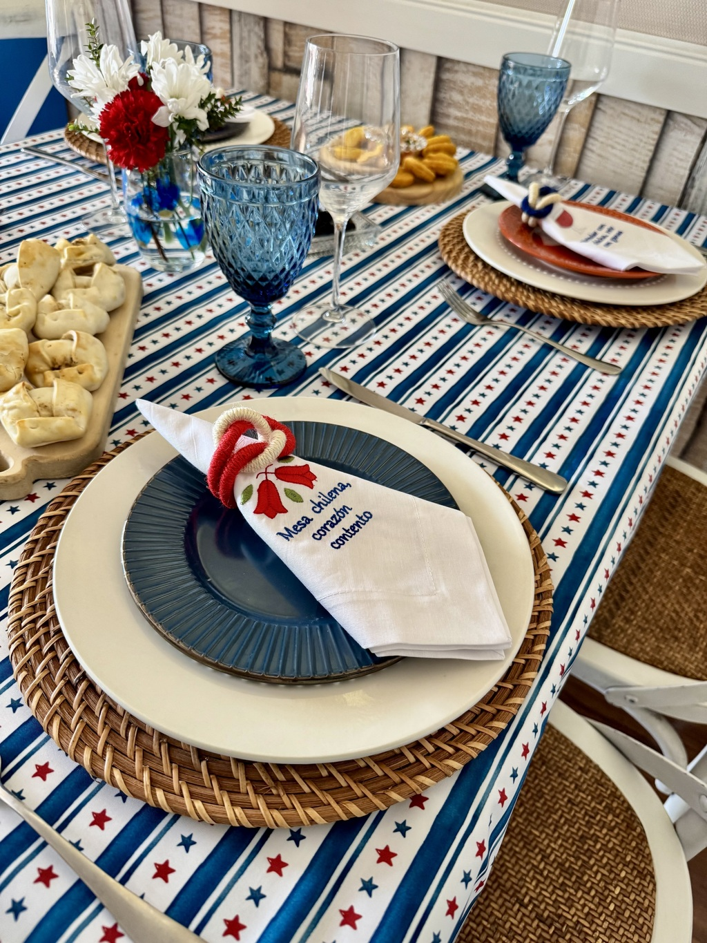 Kit de Servilletas de Tela Bordadas Chilenismos
