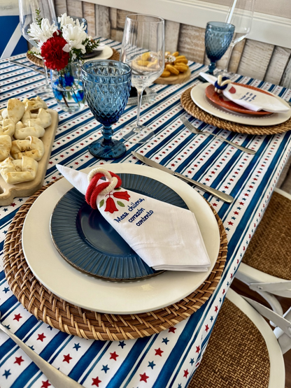 Kit de Servilletas de Tela Bordadas Chilenismos