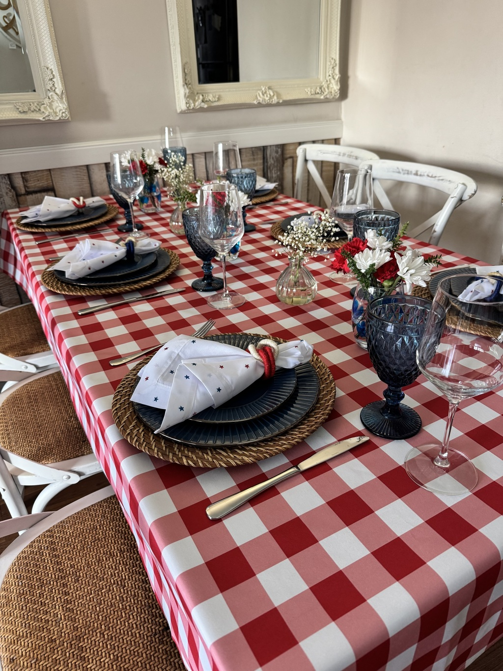 Mantel Rectangular Picnic rojo