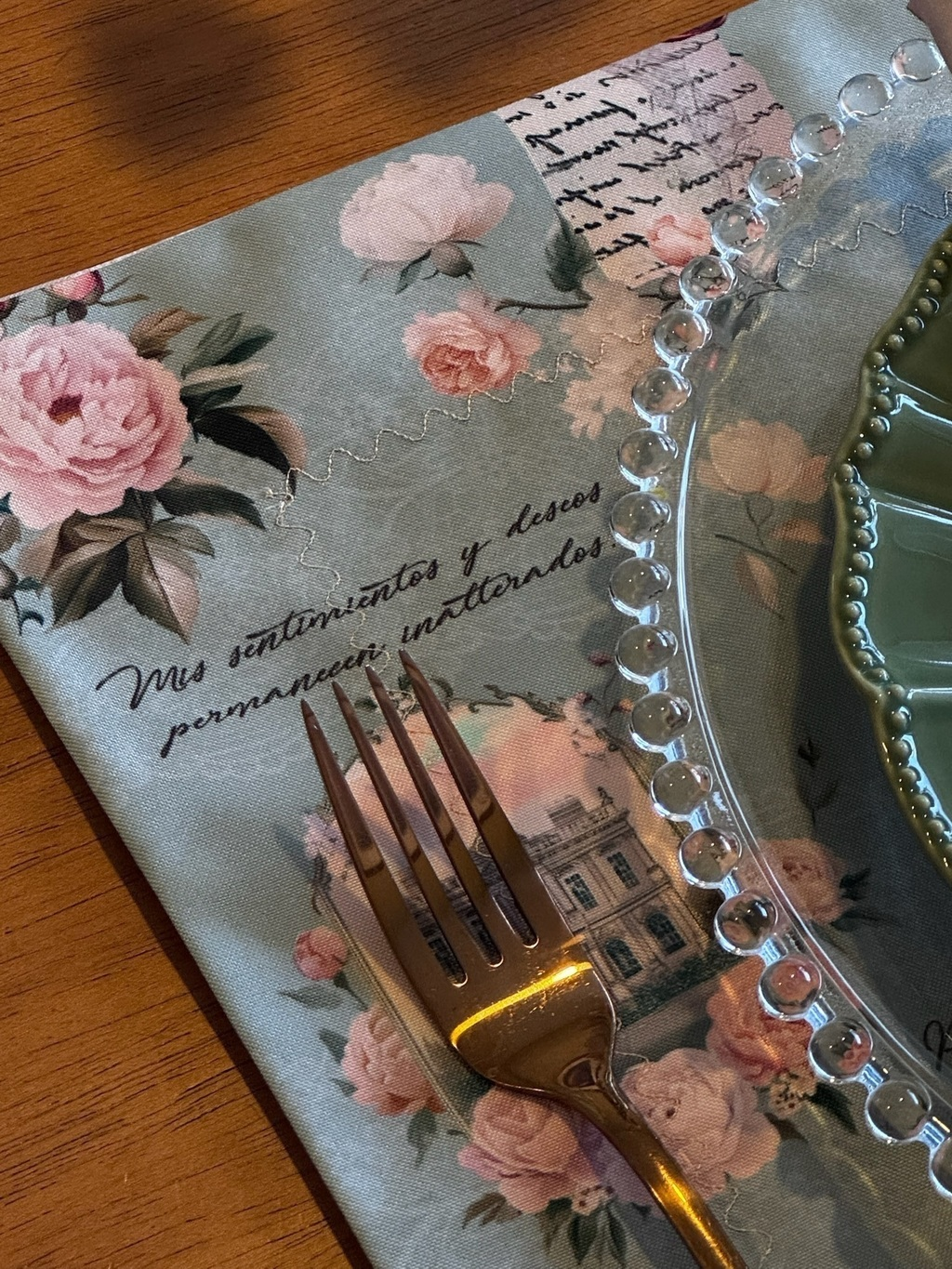 Kit de Mesa Orgullo y Prejuicio servilleta beige