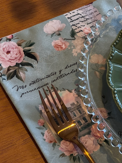 Kit de Mesa Orgullo y Prejuicio servilleta beige