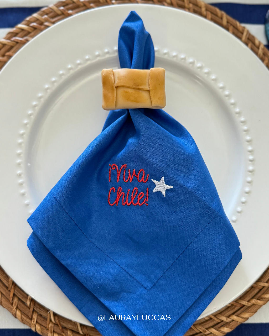 Porta servilletas en porcelana fría Empanada de horno