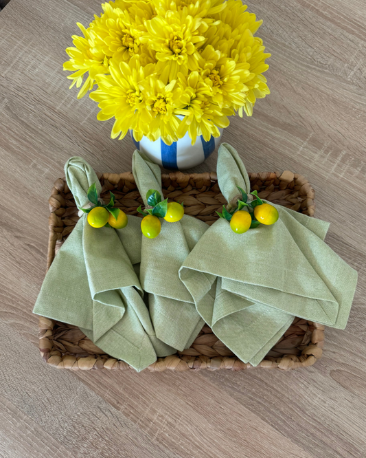 Servilleta de Tela en lino de algodón verde (Portugal)