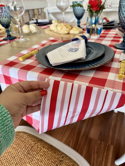Kit de Mesa Picnic Rojo con Servilletas Fiestas Patrias