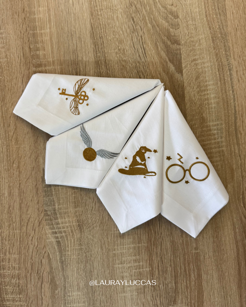 Servilleta de Tela Bordada Llave voladora Harry Potter