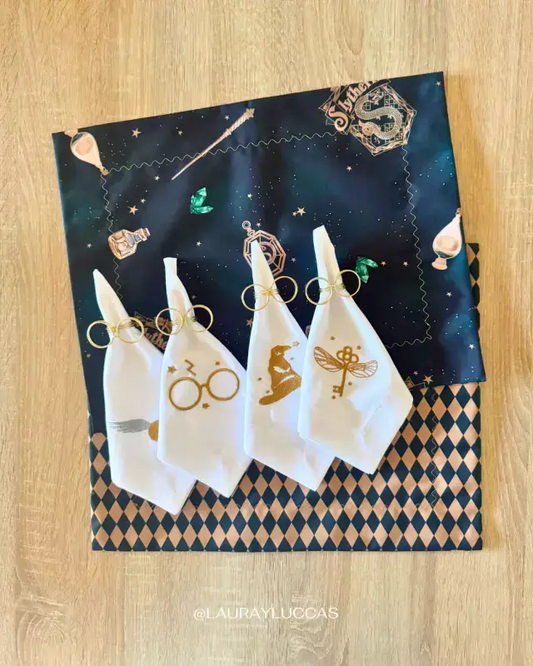 Kit de Mesa Slytherin Harry Potter (servilletas bordadas)