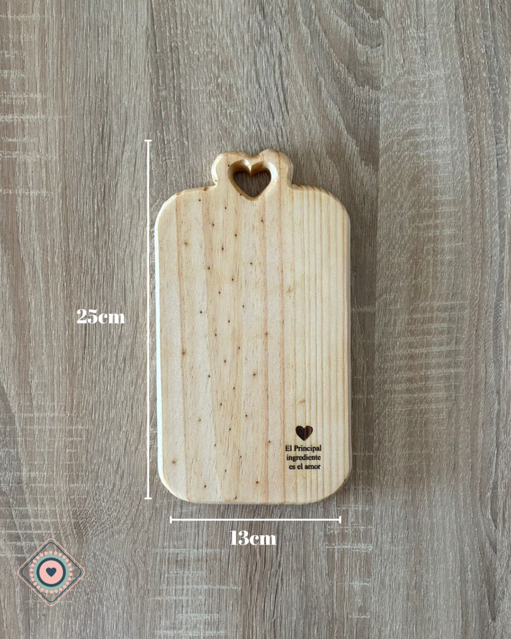 Tabla de madera Rectangular El principal ingrediente es el amor