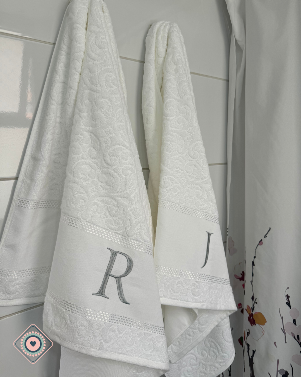 Kit Toalla de baño y rostro color blanco personalizadas