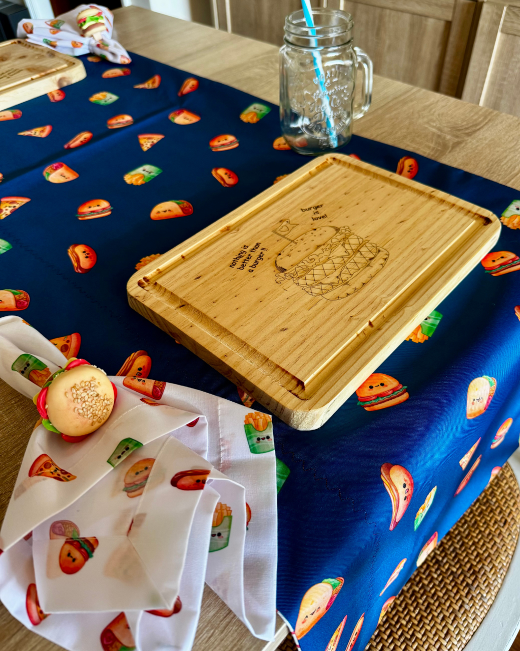 Servilleta de Tela Estampada Happy Food