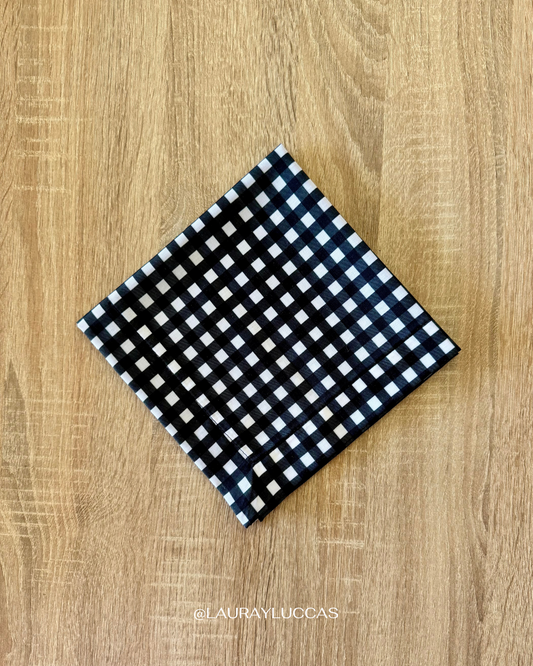 Servilleta de Tela Estampada Picnic negro