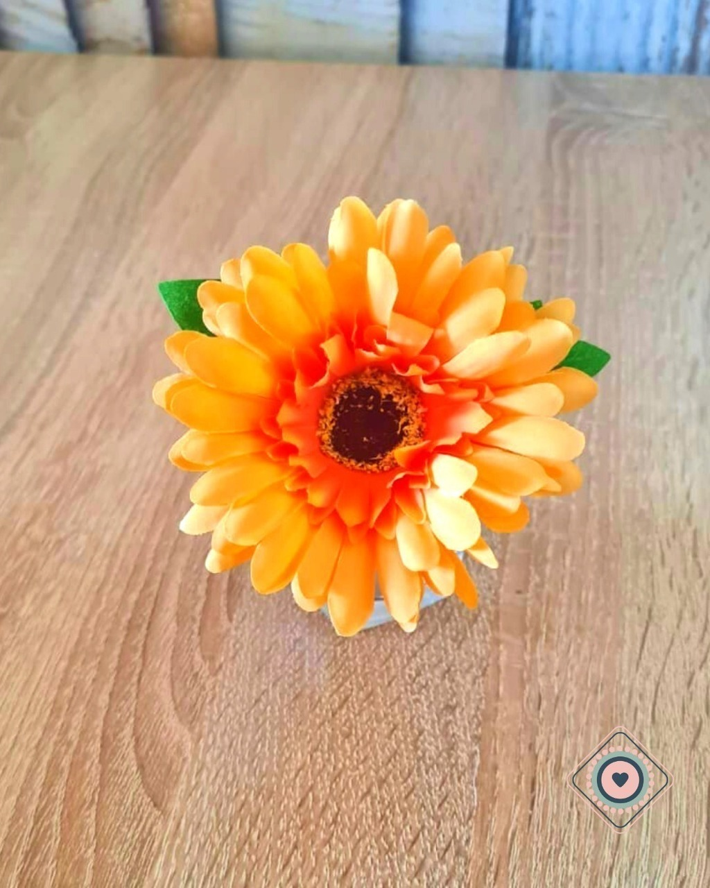 Porta Servilletas Gerberas Naranjas