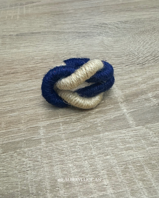 Porta servilletas Nudo Azul