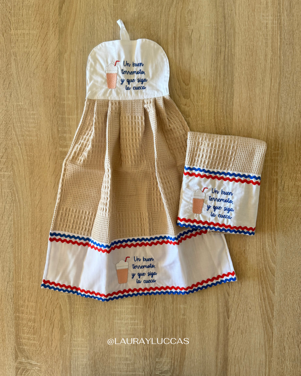 Kit de Toalla colgante seca manos y paño de cocina Un buen terremoto