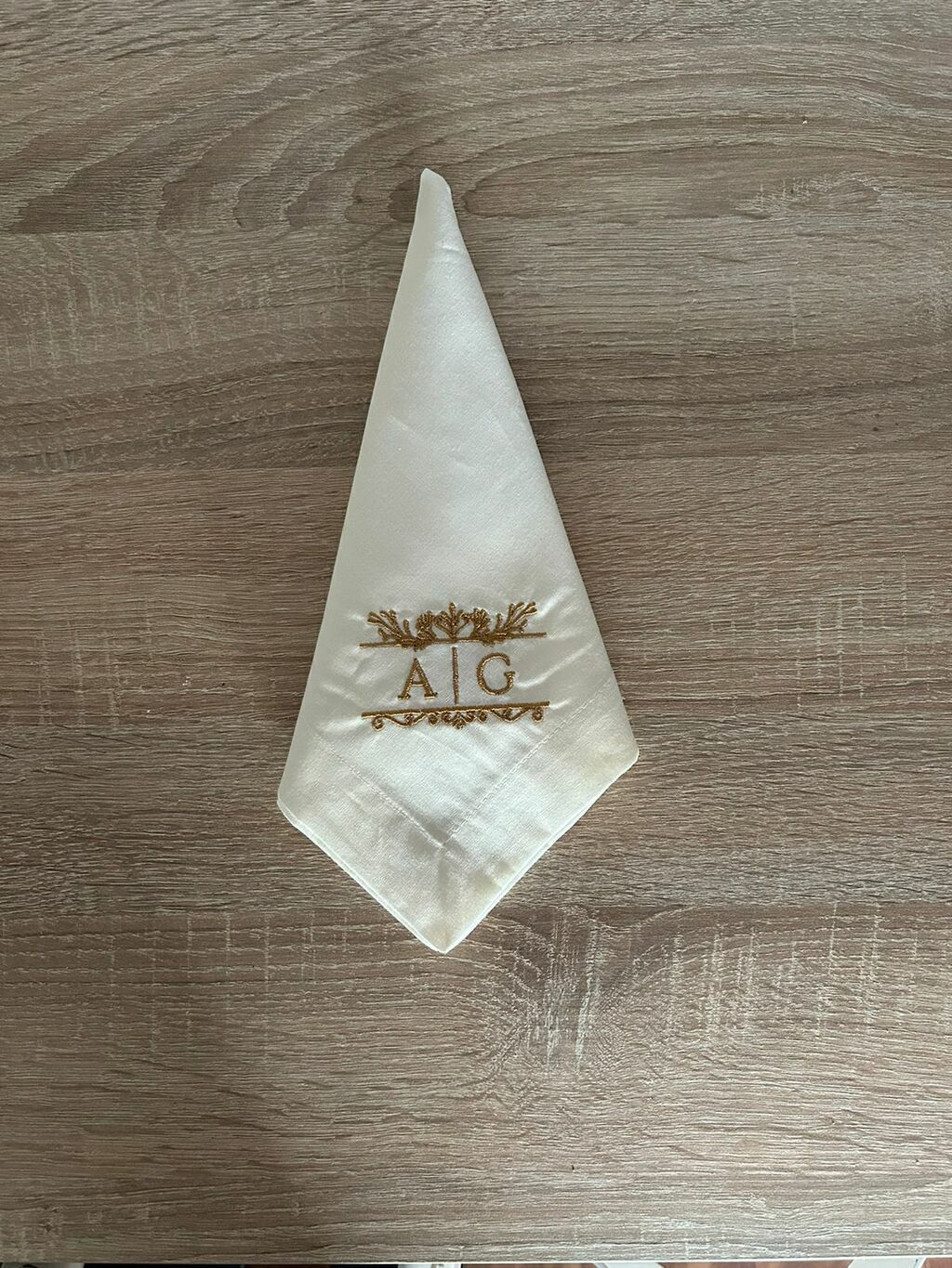 Servilletas de tela bordada monograma