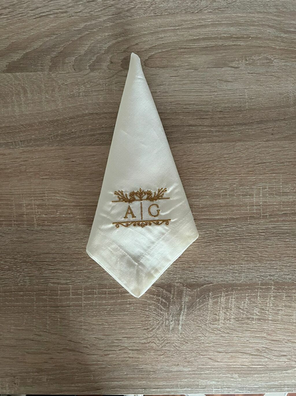 Servilletas de tela bordada monograma
