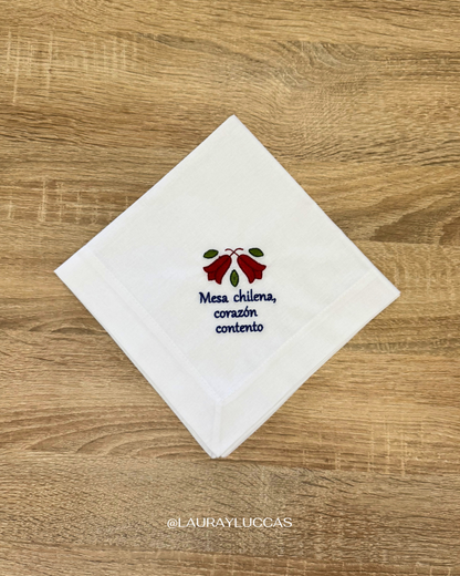 Kit de Servilletas de Tela Bordadas Chilenismos