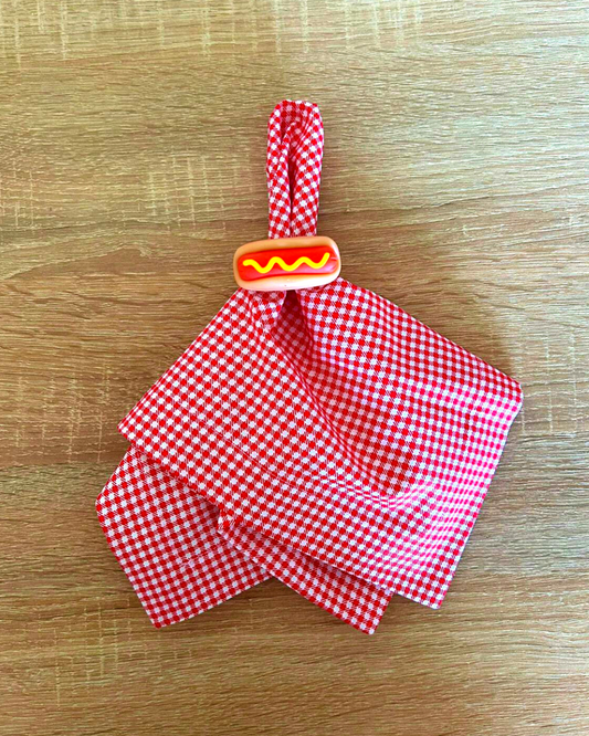 Kit Servilletas Cuadrille y Porta Servilletas Hot Dog