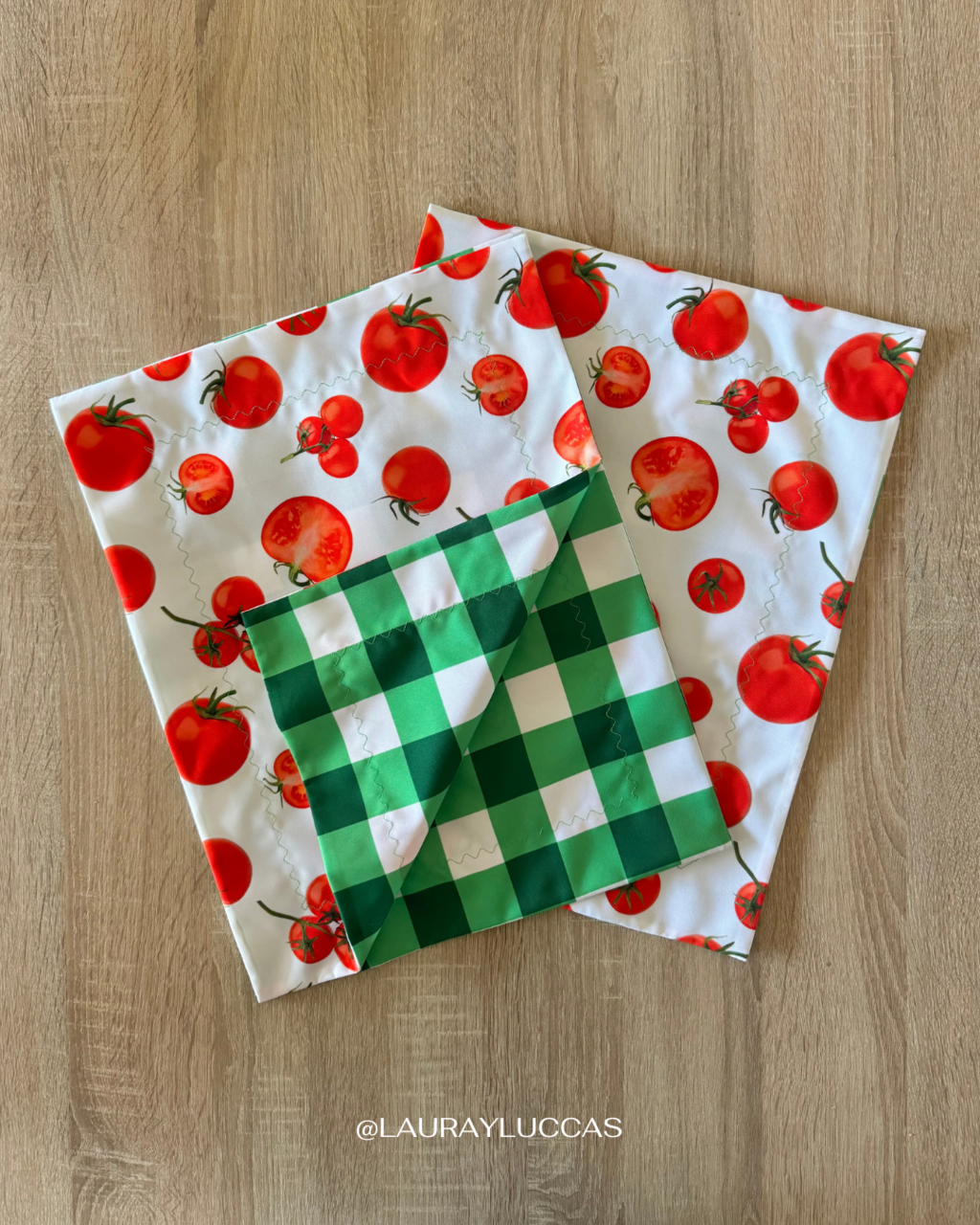 Individual de tela Doble faz Impermeable Tomates