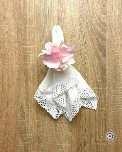 Servilleta de Tela Blonda Blanca