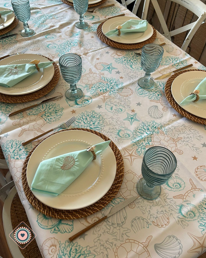 Mantel Rectangular Impermeable Océano
