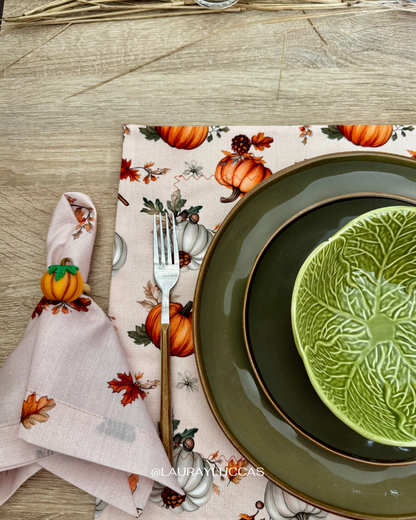 Servilleta de Tela 100% algodón estampada otoño americano