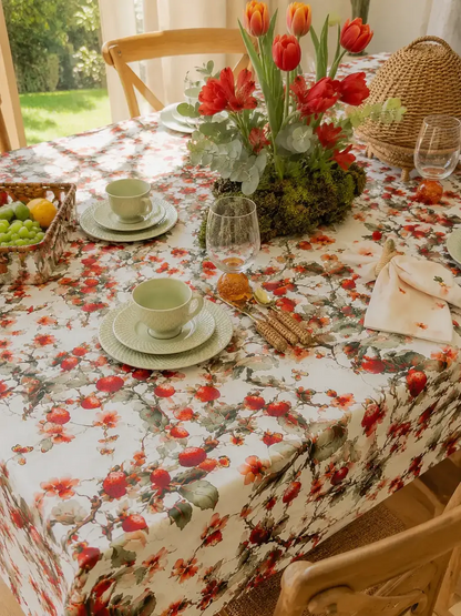 Mantel Rectangular Estampado Fraise de Paris
