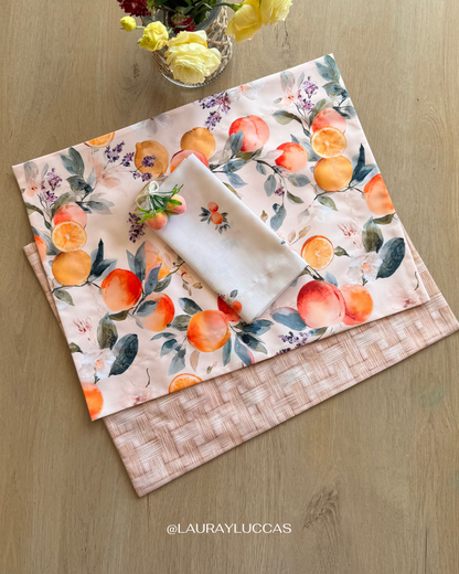 Kit de Mesa Puesta Pomar Florido con servilletas duraznos