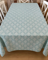 Mantel Rectangular Arabescos Turquesa Jazmin