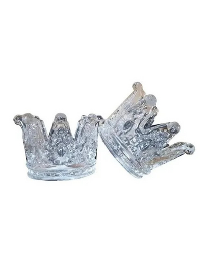 Candelabro Corona en vidrio transparente