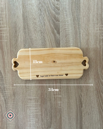 Kit 3 tablas de madera grabadas