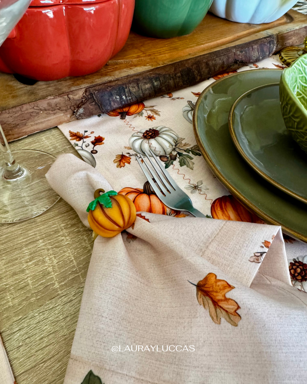 Servilleta de Tela 100% algodón estampada otoño americano