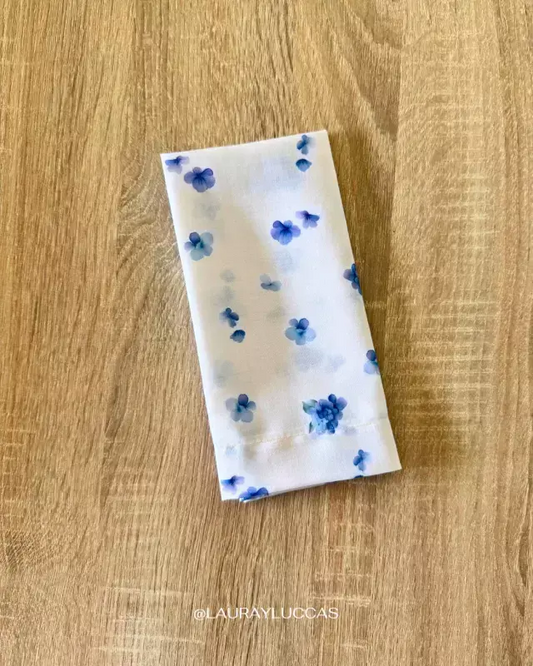 Servilleta de Tela Estampada Hortensias
