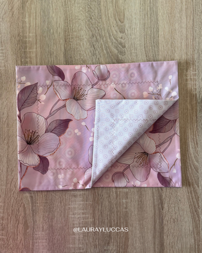 Set familia - 4 individuales doble faz Flor de cerezo