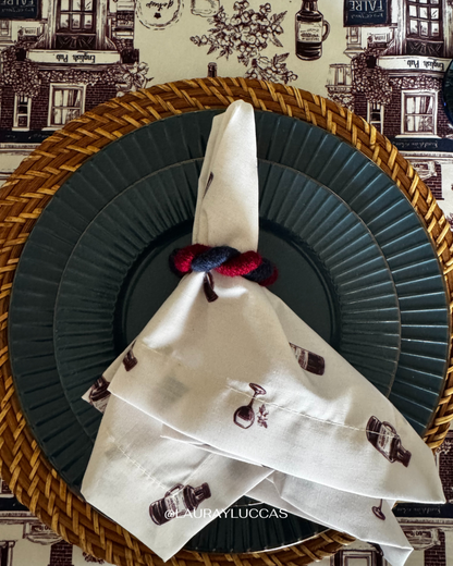 Servilleta de Tela Estampada Pub Inglés