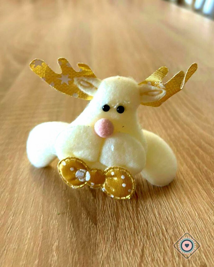 Porta Servilletas Monitos navideños dorados (pareja)
