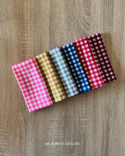 Servilleta de Tela Estampada Picnic Rosado