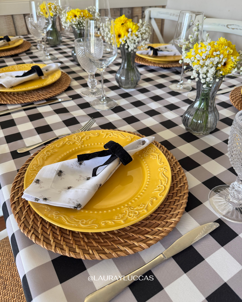 Mantel Rectangular Picnic negro