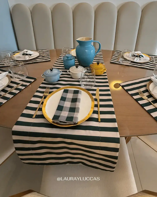 Servilleta de Tela Estampada Vichy verde - La Casona