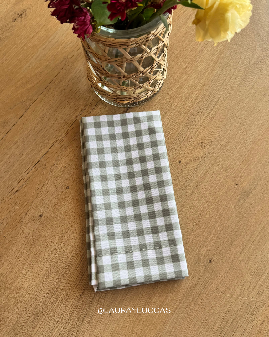 Servilleta de Tela Estampada Picnic Verde