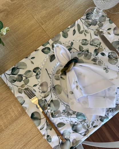 Servilleta de Tela Estampada Eucalipto