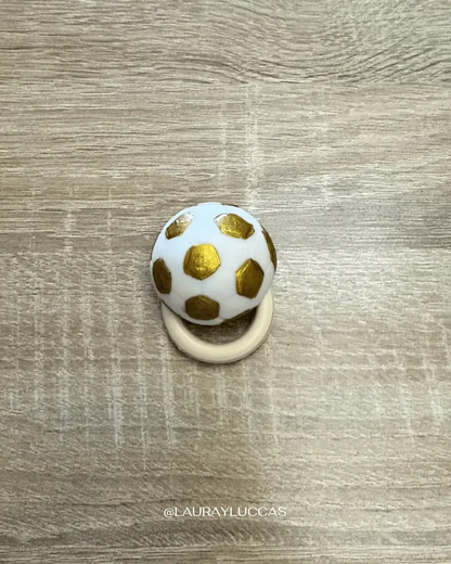 Porta Servilletas Pelota Dorada