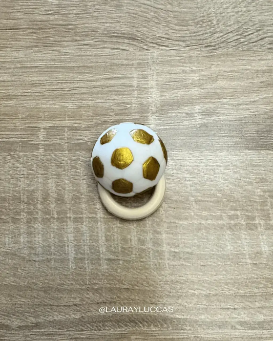 Porta Servilletas Pelota Dorada