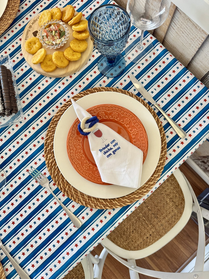 Porta servilletas Nudo Azul